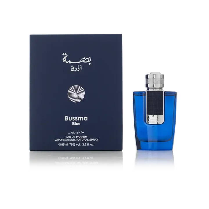 Arabian Oud Bussma Blue 95 مل زجاجة المصدر الأصلية - مرجع فقط، غير متضمنة
