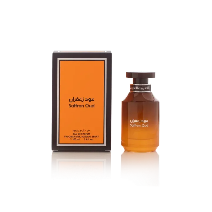 Arabian Oud Saffron Oud 100 مل زجاجة المصدر الأصلية - مرجع فقط، غير متضمنة